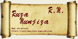 Ruža Munjiza vizit kartica
